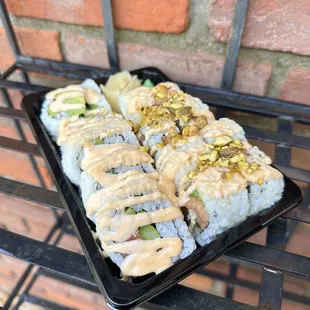 Salmon Pistachios Roll, Boston Roll