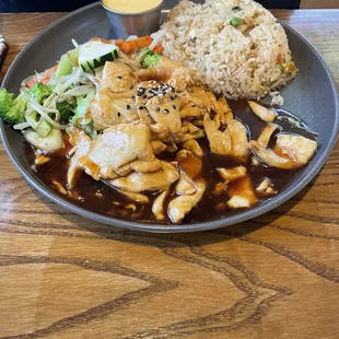 Chicken and fried rice