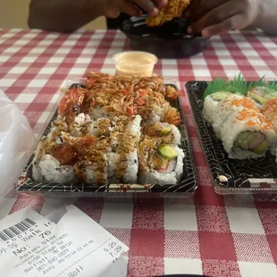 C24. Six Pieces Bombay Roll C2. Eight Pieces California Roll D25. Eight Pieces Asian Star Roll