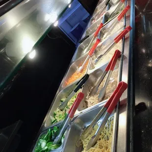 a variety of food items