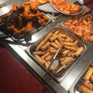 chicken wings and fried chicken, interior