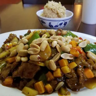 Kung Pao Beef, dinner portion.
