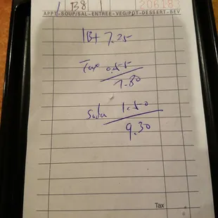 That is my check for lunch...  best price and best food