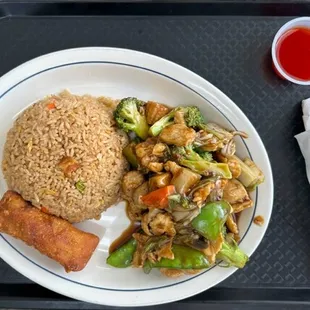 Hunan Chicken Lunch Special.