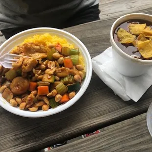 Kung Pao Chicken with Hot and Sour soup!