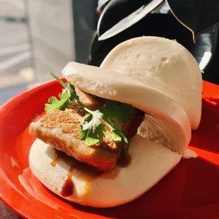 Soy Braised Pork Belly Sandwiches