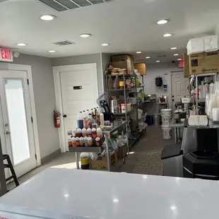 the inside of a restaurant