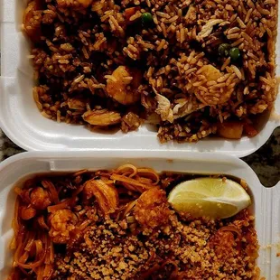 Shrimp Fried Rice and Shrimp Pad Tha. Thumbs down. Not even the egg rolls were good.
