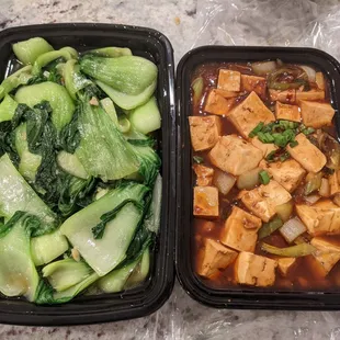 Bok Choy and Ma Po Tofu