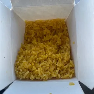 a box of yellow rice