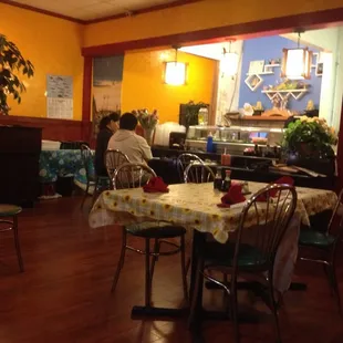 Enjoying a great meal at the Asian Taste.