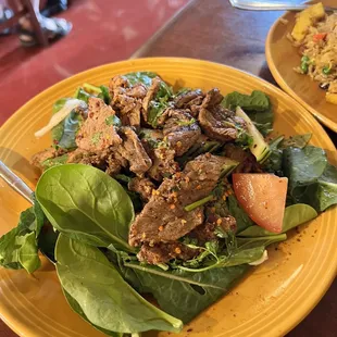 Y5 Spicy Beef salad The flavor is pretty onpoint- beef, not the best, not soft and tender, but wasn't expecting the best beef quality.