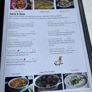 Menu as of 7/10/2021