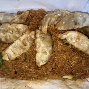 Inferno Fried Rice (Potstickers +$3)