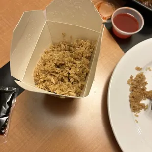 Soy rice- not sure you can call it fried rice, didn't even have the right texture