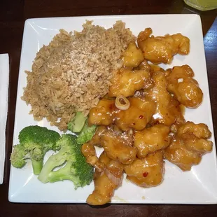 General Tso's Chicken with fried rice