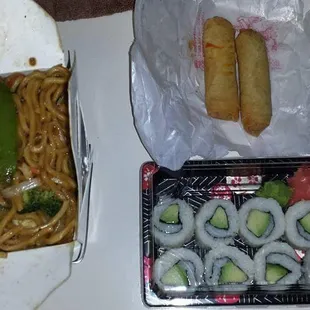 a variety of food items