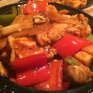 Hunan tofu. Not great, honestly; not spicy enough. Would order differently next time.