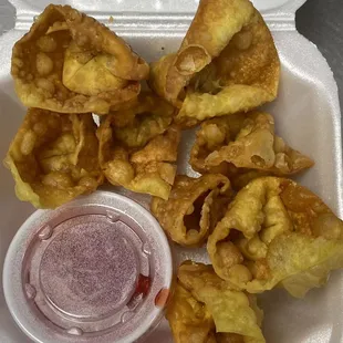 a container of fried food