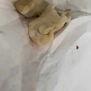 2 potstickers, not that great.