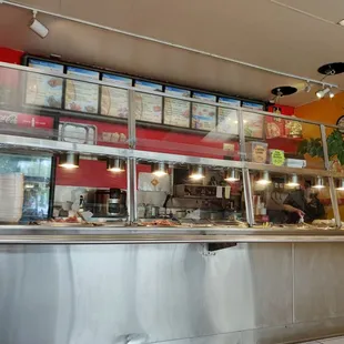 the counter area