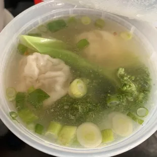 Wonton soup,