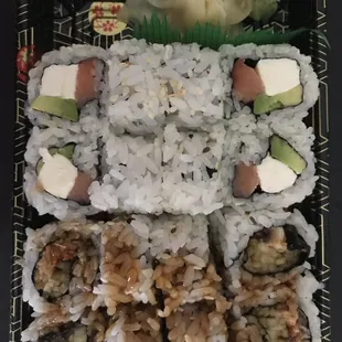Philly Roll, and Eel Cucumber Roll