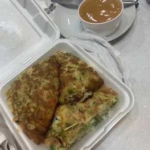 Vegetable Egg Foo Young with extra veggie