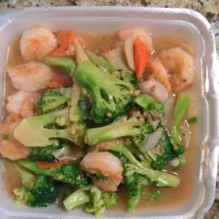 Broccoli prawns