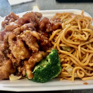 Orange Chicken with noodles