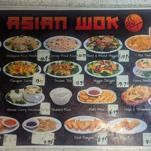 ramen and noodles, menu