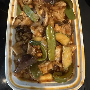 Chicken w/ eggplant in garlic sauce was delicious.