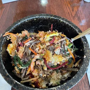 The hot stone bowl! Fantastic!