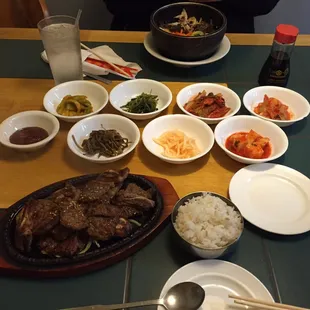 BBQ short ribs and the bibimbop