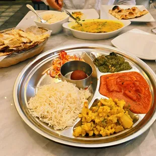Vegetarian platter Thali
