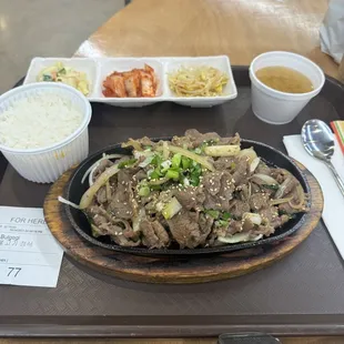 5. Bulgogi plate with rice and soup