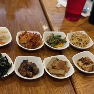 a variety of dishes