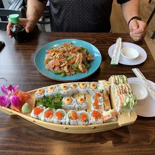 sushi and sashimi, sushi, sashimi, food