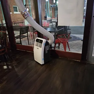 Portable Ac inside