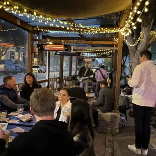 guests in parklet