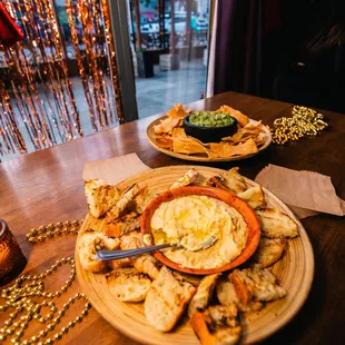 Hummus platter and guac platter (feeds 8-10 people each)