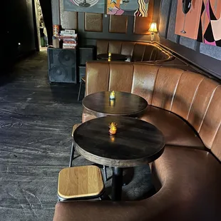 Inside Asiento&apos;s back bar area