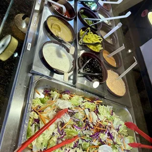 Salad bar was fresh and plentiful