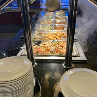 One of several buffet bars