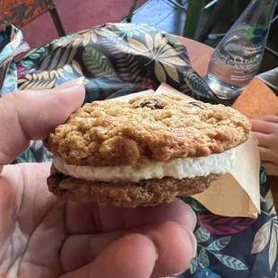 Oatmeal cookie Whoopi sandwich