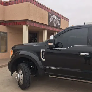 a truck parked outside