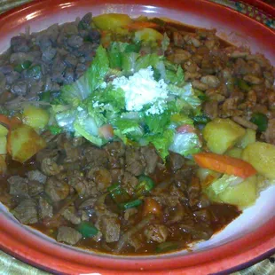 tebsy (beef), yebeg tibs (spicy lamb), and doro tibsy (chicken)