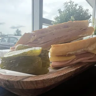 Asmarina Sammich with sweat pickle  on the side