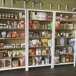 Various teas, coffees, snacks, &amp; pastas available for purchase