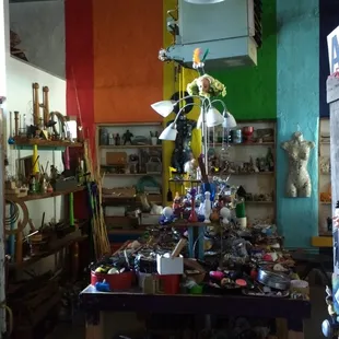 $12, make your own "Art-on-a-Stick"...funky assemblage art piece out of weird upcycled materials